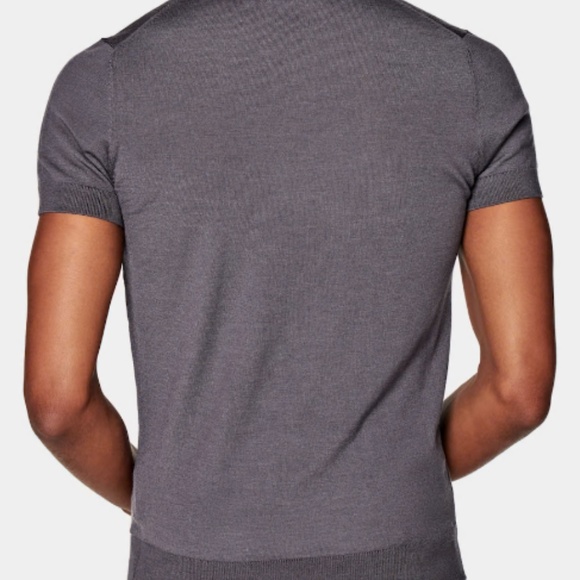 Purple Merino Buttonless Polo - S - Picture 14 of 14